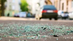 Car Damage Glass Stock Photo