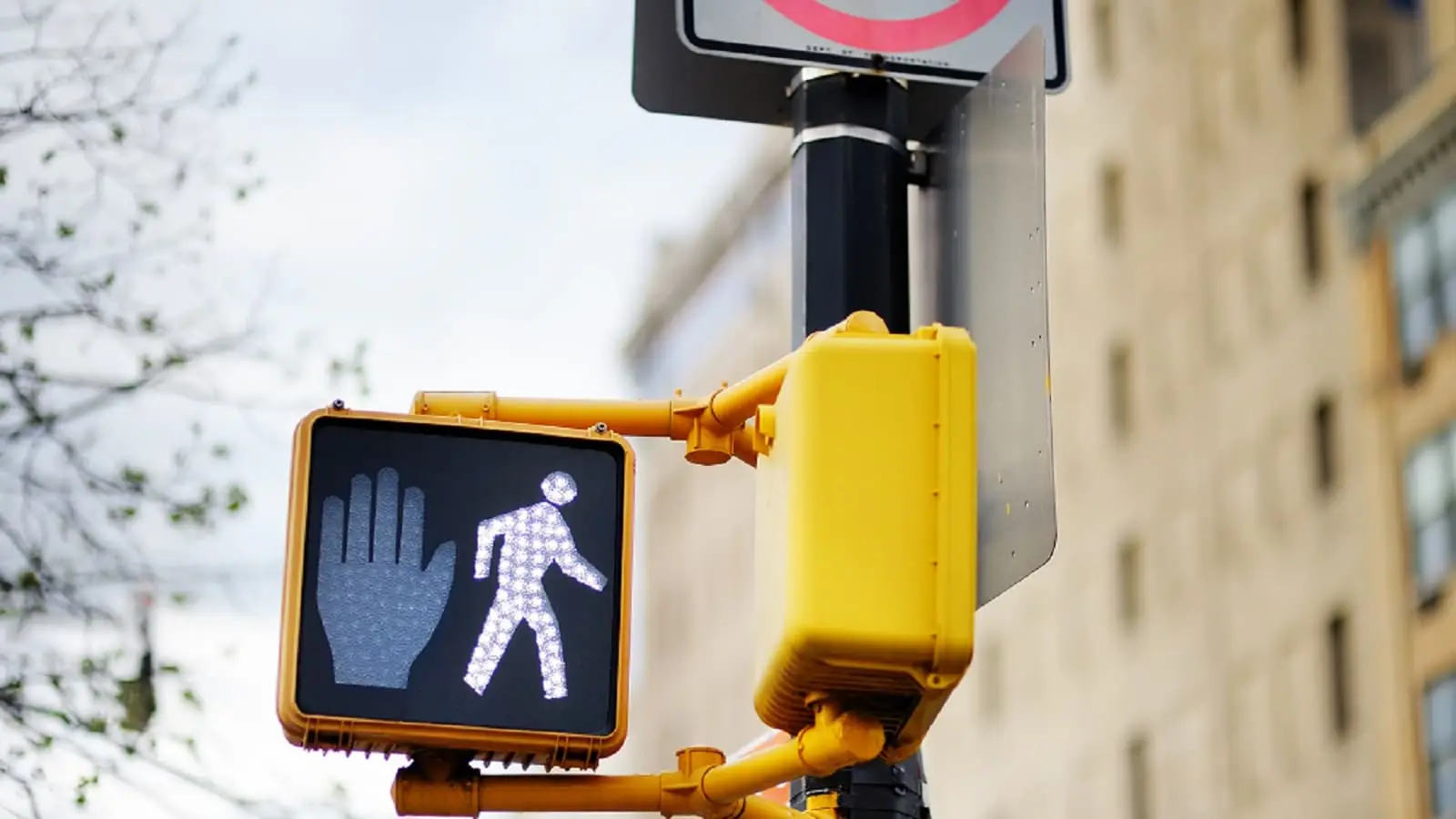 Crosswalk On City Street Stock Photo