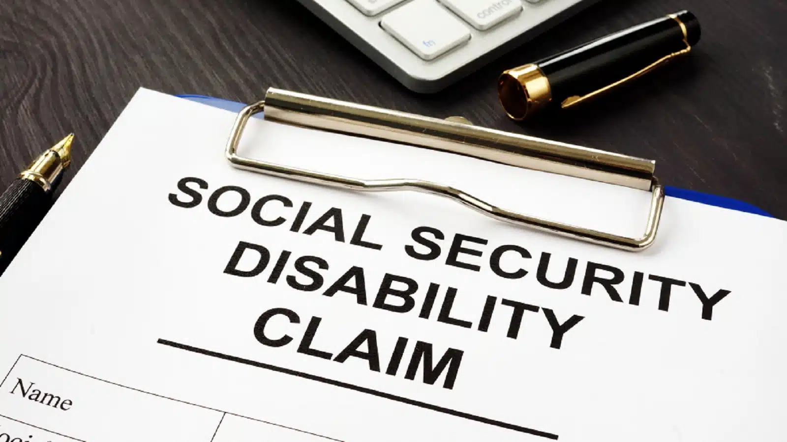 Social Security Disability Claim Form Stock Photo