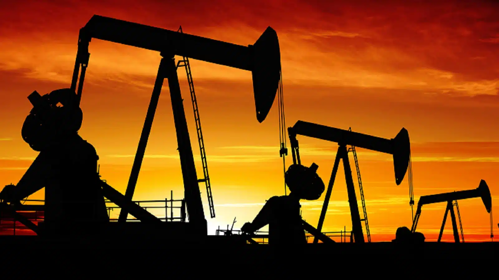 Oil Drilling Site Stock Photo