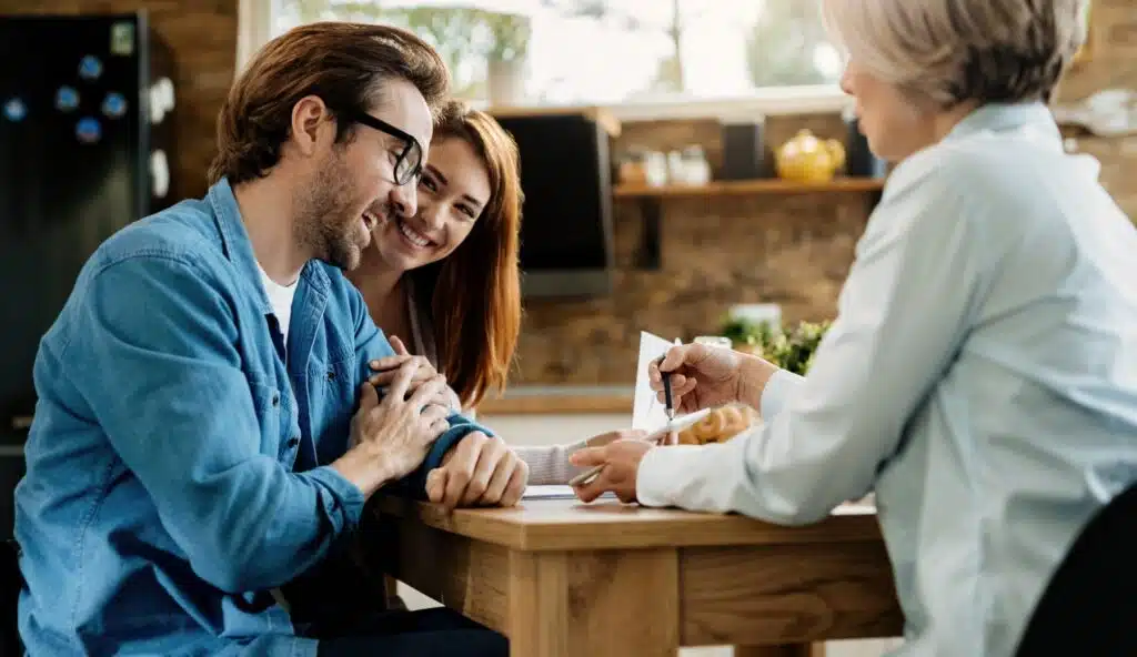 A couple meeting for a disability review