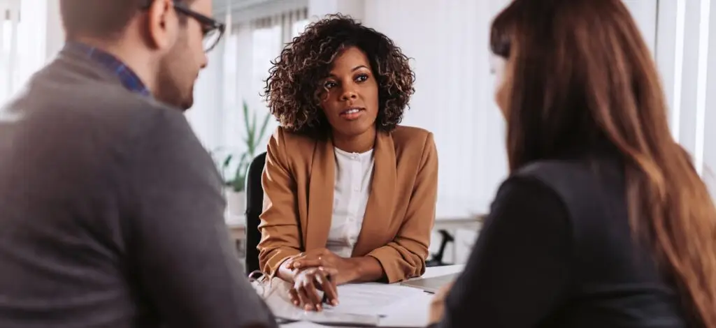 A person meeting with a Social Security lawyer