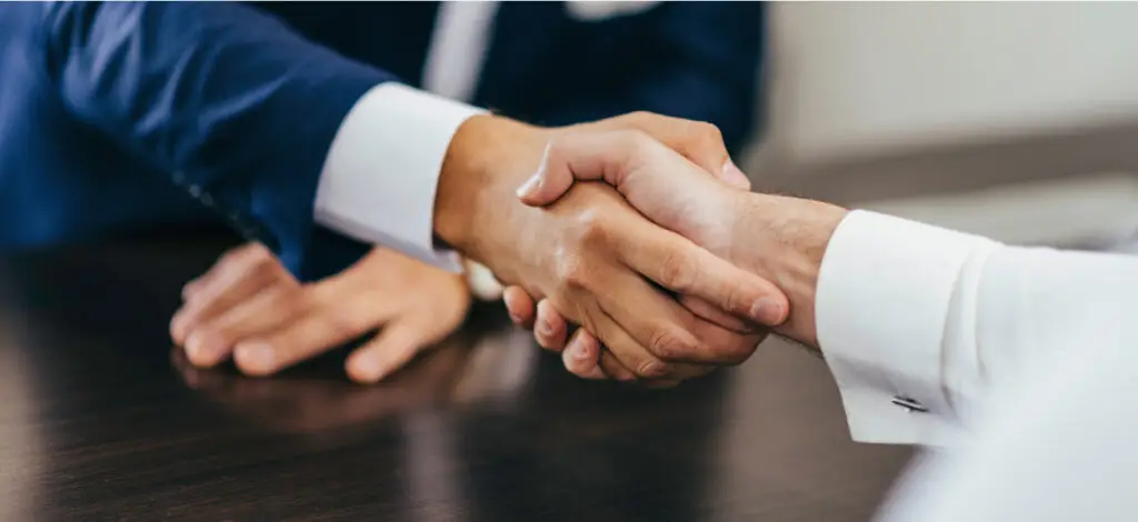 Closeup of a handshake
